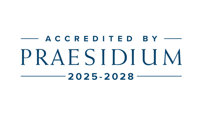 Logo - Accredited by Praesidium 2025-2028