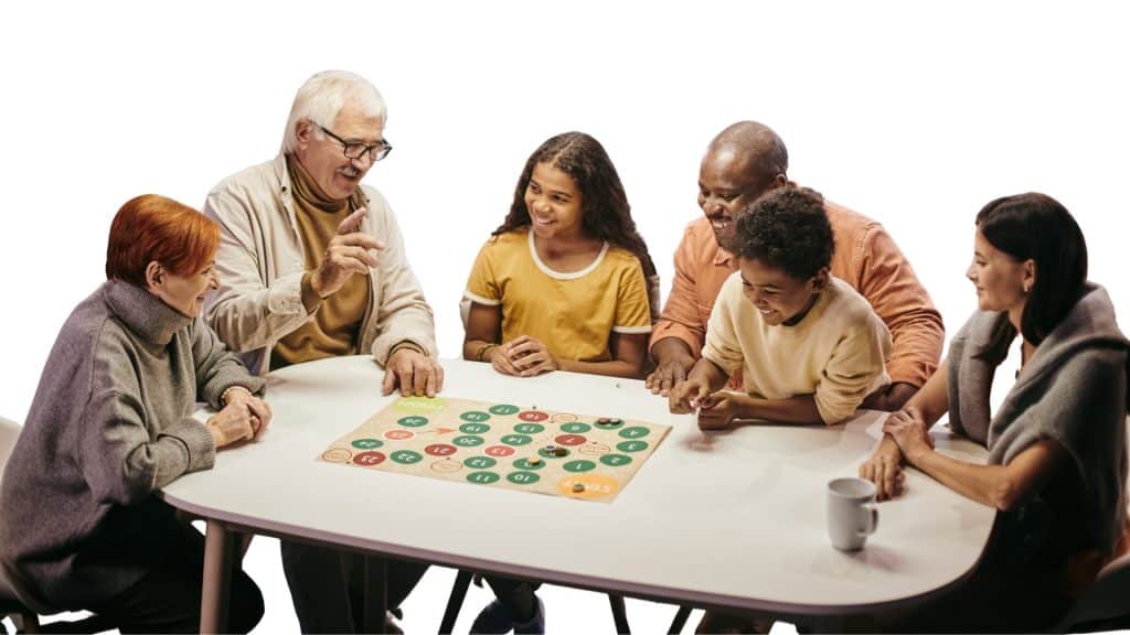 YMCA of Greater Kansas City family game night group young kid parents old