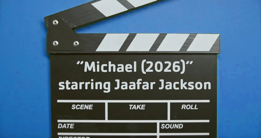 Movie Day graphic for Michael (2026) starring Jaafar Jackson
