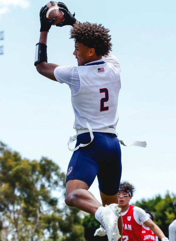 Quinn catches a ball in the air