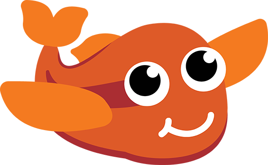 Cartoon fish swimming