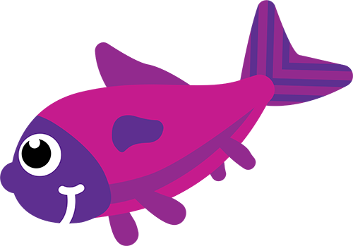 Cartoon fish swimming