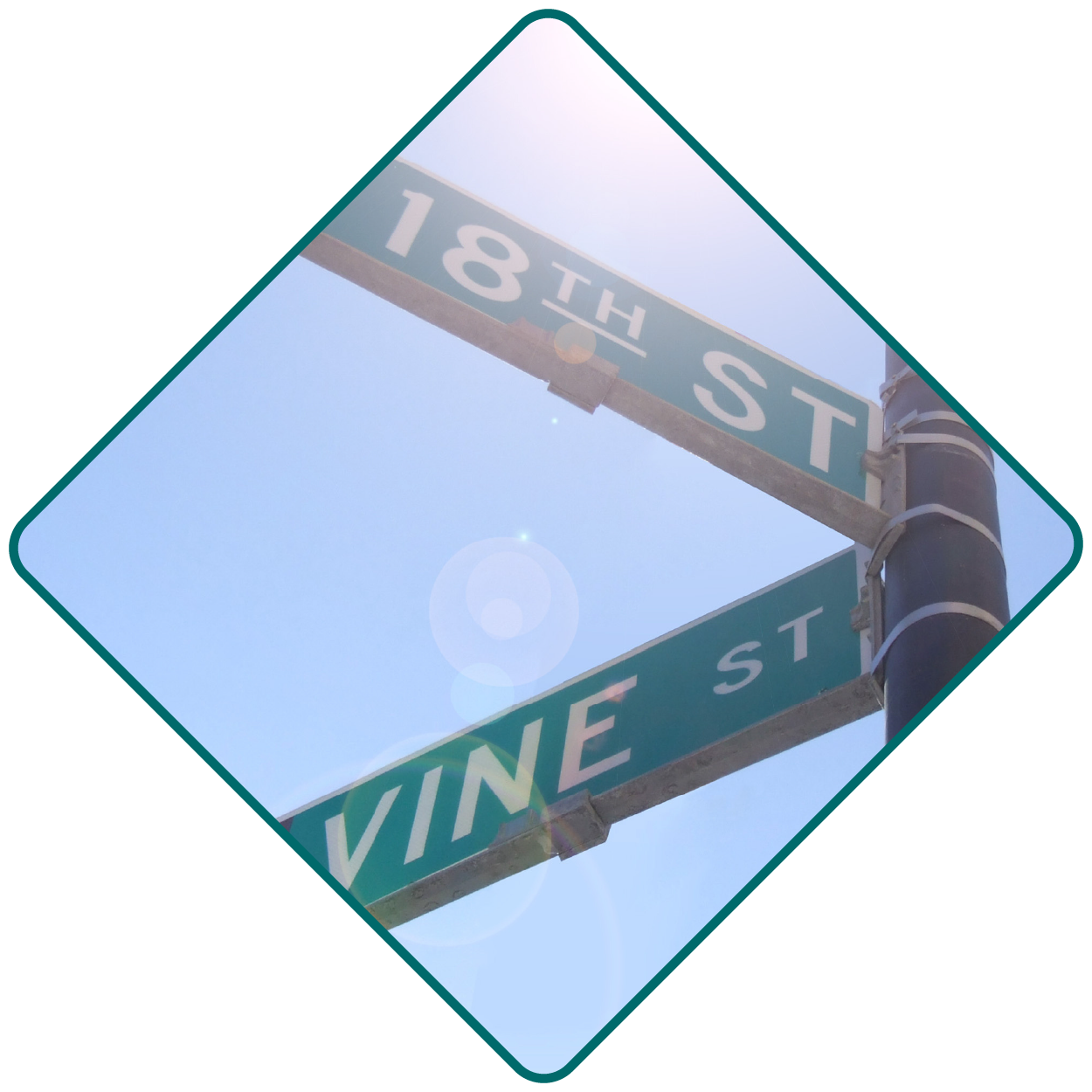 18th and Vine Street Sign