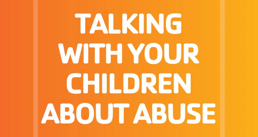 Y Graphic with text: "Talking with Your Children About Abuse. Child Abuse Prevention Month."