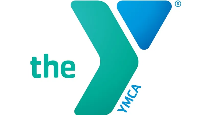 YMCA logo in teal and blue