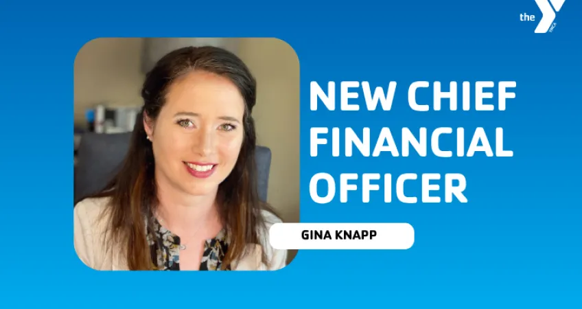 Photo of Gina Knapp with headline, "New Chief Financial Officer," and Y logo