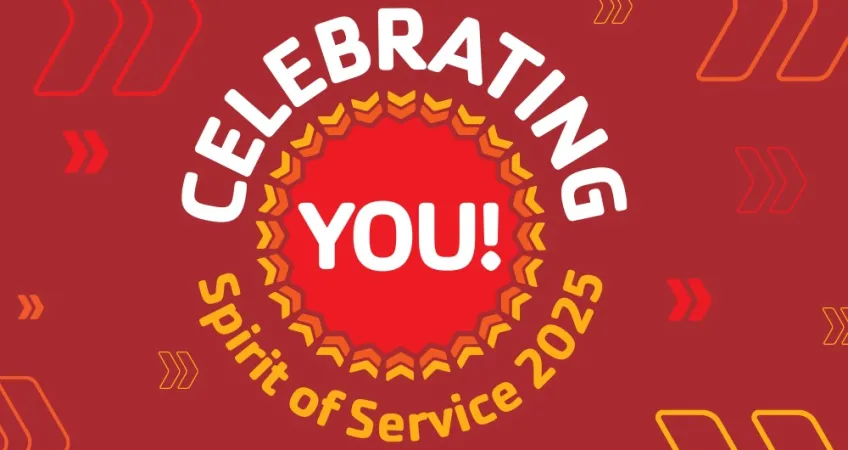 Graphic: Celebrating You! Spirit of Service 2025. 165 Years of Volunteer Spirit at the YMCA. Let's Go!