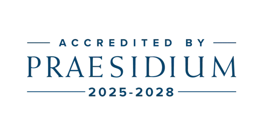 Logo - Accredited by Praesidium 2025-2028
