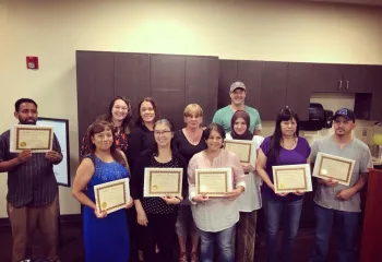 Graduation ceremony for the second ESL Session