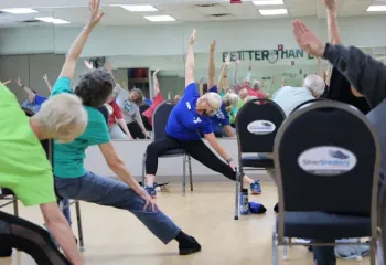 Group exercise class of Active Older Adults