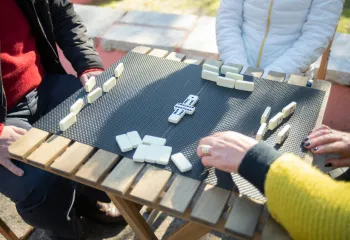 People Playing Dominos game