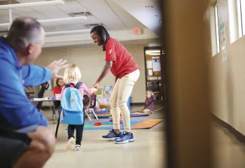 Parent dropping off Child at the Y