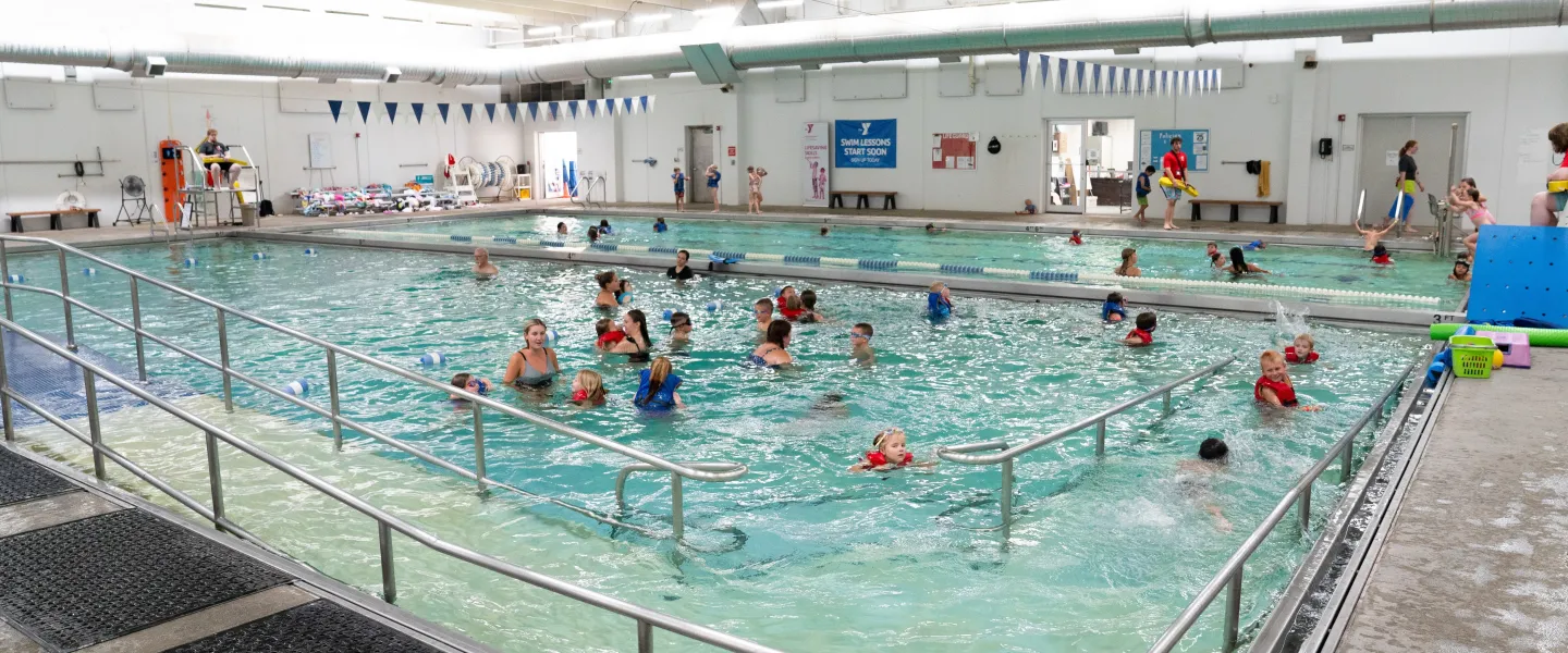 Photo of campers swimming at the YMCA