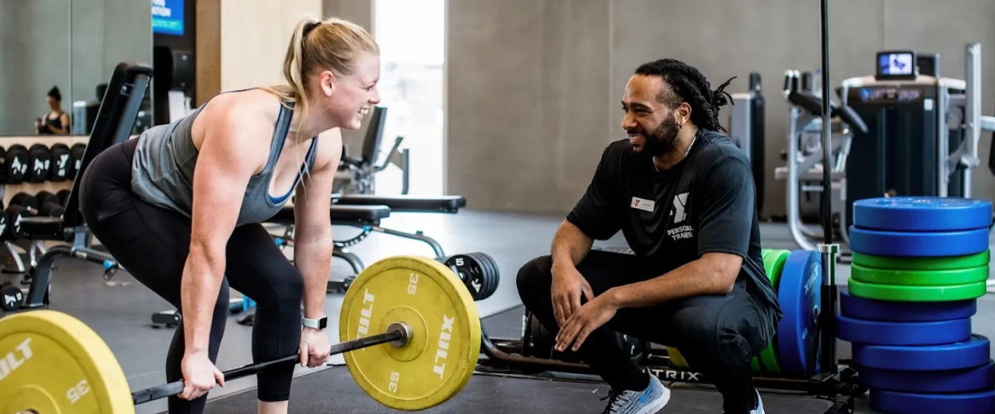 Picture of healthy living coach with a YMCA member