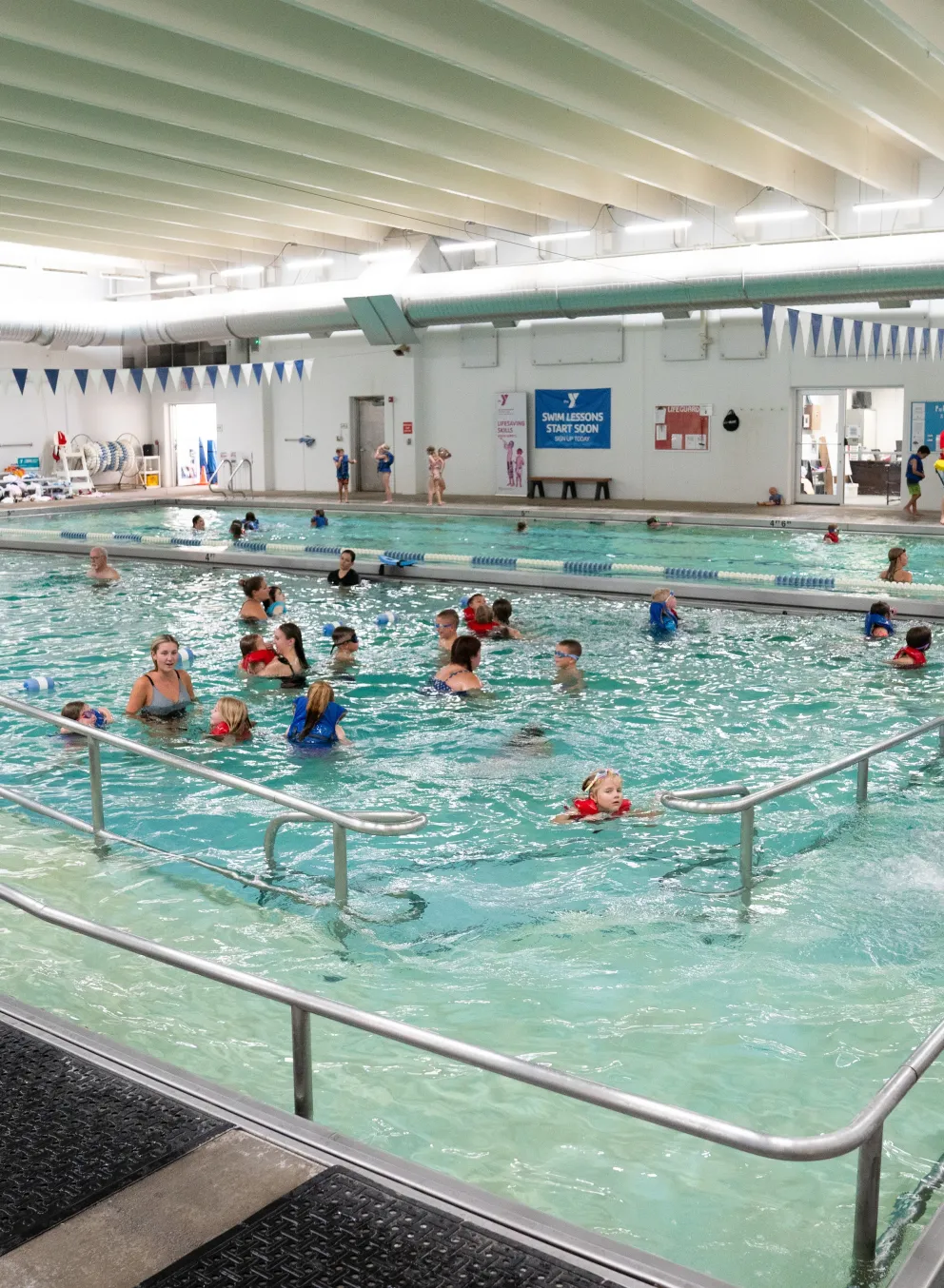 Photo of campers swimming at the YMCA