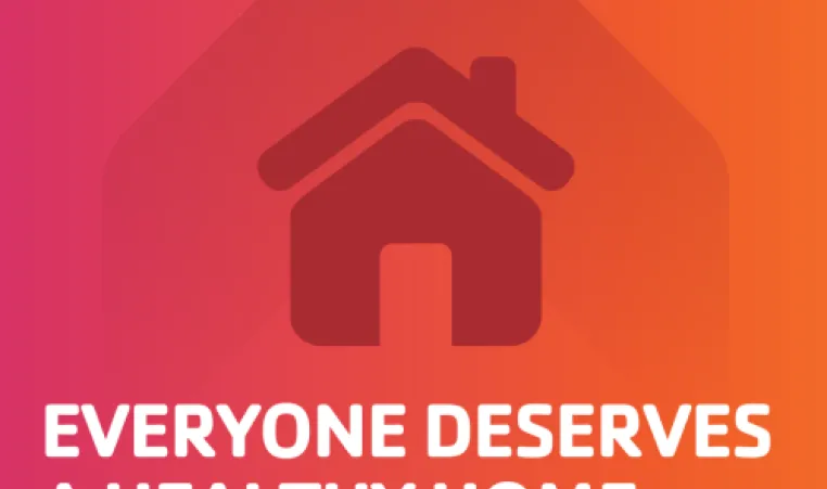 Y Graphic with text "Everyone Deserves a Healthy Home. National Healthy Homes Month."