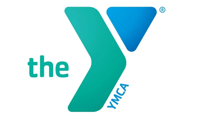 YMCA logo in teal and blue