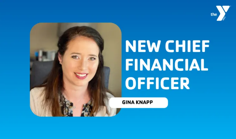 Photo of Gina Knapp with headline, "New Chief Financial Officer," and Y logo