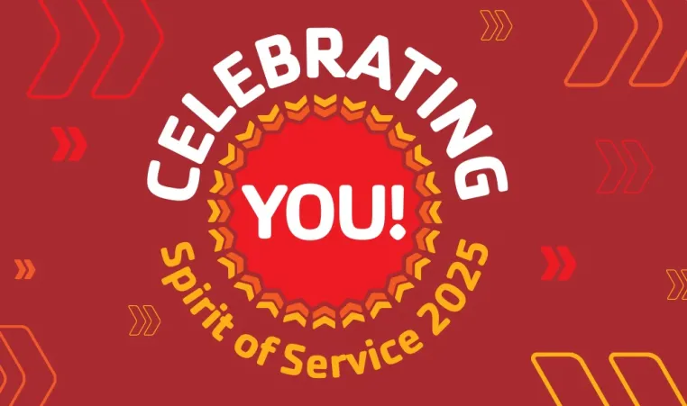 Graphic: Celebrating You! Spirit of Service 2025. 165 Years of Volunteer Spirit at the YMCA. Let's Go!